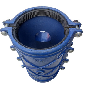 ข้อต่อเหล็กหล่อแบบลดขนาด ชนิดที ซีลแบบแกน ทนการกัดกร่อน อุปกรณ์ข้อต่อท่อ รูปทรงกลม 0804 - Product Image 1