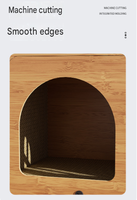 Mobilier pour animaux de compagnie : Maison-griffoir moderne en grain de bois pour chat, lit lounge concave type villa, griffoir pour chaton, jouet à suspendre à la fenêtre avec balle, vente en gros