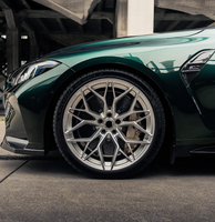 Jantes en alliage forgé monobloc à rayons en Y personnalisées noires et argentées 19 20 21 22 23 24 pouces pour supercars et voitures de sport tuning
