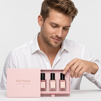 Boîtes de présentation cosmétiques personnalisables haut de gamme pour vernis à ongles, avec gaufrage à chaud, recyclées, finition brillante/mate, rigides