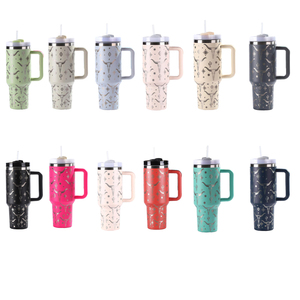 Phương Tây Biểu Tượng Tùy Chỉnh Laser Khắc In Ấn 40Oz Thép Không Gỉ Đôi Tường Cách Nhiệt H2.0 Du Lịch Cốc Cốc Cốc Với Xử Lý - Product Image 2