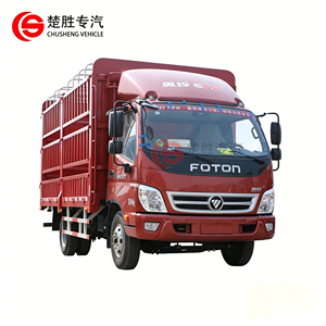 Camión de Alta Calidad Foton 4x2 de 143HP y 10 Toneladas <span class=keywords><strong>con</strong></span> Motor Cummins, Camión <span class=keywords><strong>con</strong></span> <span class=keywords><strong>Jaula</strong></span> <span class=keywords><strong>para</strong></span> <span class=keywords><strong>Ganado</strong></span>, <span class=keywords><strong>para</strong></span> el Transporte de Frutas y Verduras - Product Image 4