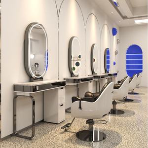 Espejo con Luz LED Moderno Zxm para Barbería y Salón de Belleza, Espejo de Pared de un Solo Lado para Peluquería - Product Image 4