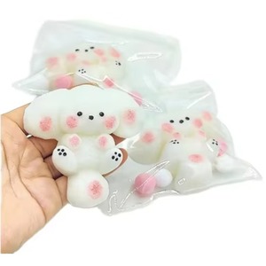ตุ๊กตาหมาสีขาวและกระต่ายหูใหญ่บีบเล่นคลายเครียด ของเล่นบีบ TPR Taba Squishy บีบแล้วคืนตัวช้า ของเล่นน่ารัก - Product Image 5