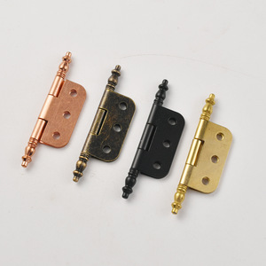 Chinese Style Iron Hinge <b>6</b> Hole Antique Bronze Rose Gold Black Surface Mount Furniture Hinge Durable Plated - Product Image 3