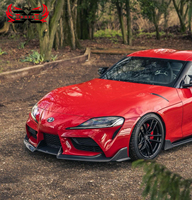 Lèvre avant en fibre de carbone sèche de style AD pour Toyota Gr Supra A90 A91 Mk5 Accessoires de voiture Kit de carrosserie de pare-chocs