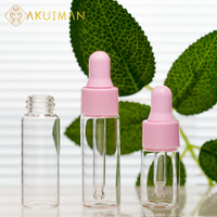 Flacon compte-gouttes en verre, emballage de luxe, 10 ml, sérum noir avec 1 ml, 2 ml, 3 ml, 5 ml