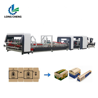 Machine plieuse-colleuse et agrafeuse électrique entièrement automatique pour boîtes de carton de boissons, haute productivité