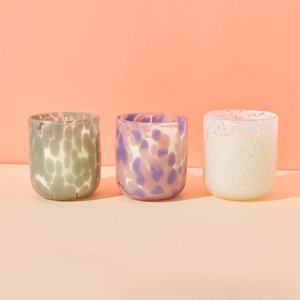 Portavelas Decorativo <span class=keywords><strong>de</strong></span> Vidrio Soplado <span class=keywords><strong>con</strong></span> Diseño <span class=keywords><strong>de</strong></span> Leopardo Rosa y Morado, para Velas Aromáticas, Decoración del Hogar - Product Image 3