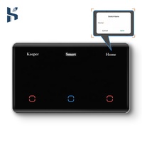 Interrupteur mural intelligent Tuya DIY avec écran LED, Zigbee 3.0, panneau tactile en verre, contrôle à distance par application, en aluminium et ABS