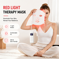 Masque de luminothérapie LED APTREDLIGHT en silicone de qualité alimentaire pour le visage, masque de luminothérapie LED rouge pour la beauté