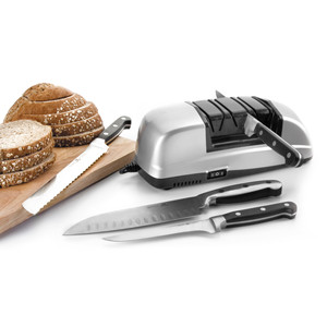 Aiguiseur de couteaux électrique 3 étapes avec interrupteur d'alimentation pour usage en cuisine - Product Image 3