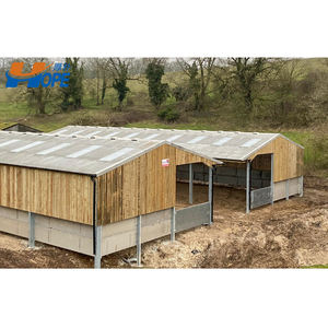 Faible coût vache maison jardin <span class=keywords><strong>tour</strong></span> ferme Mini remorque ferme chèvre ferme maison Structure en acier bâtiments grange à moutons - Product Image 2