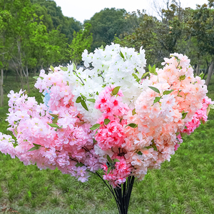 Chất Lượng Cao Màu Hồng Hoa Anh Đào Hoa Nhân Tạo Hoa Anh Đào Chi Nhánh Cho Đám Cưới Trang Trí - Product Image 1