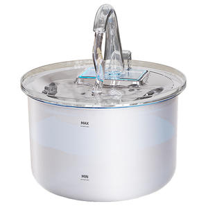 Fontaine à eau pour animaux de compagnie, forme cylindrique, avec lumière et design détachable, modèle électrique blanc FT100 - Product Image 4