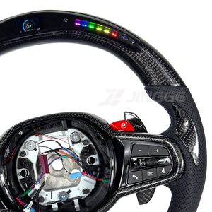 พวงมาลัยหนังแบบสปอร์ต LED คาร์บอนไฟเบอร์แบบกำหนดเองรุ่นอัปเกรดสำหรับ G01_G02_G05_G06_G11_G12_G15_G20_G22_G28_G29_G30_G80 M5 X3 X6 - Product Image 6
