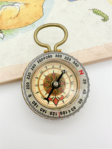 Bisel de fluorescencia giratorio de grado de Color dorado, resistente al agua, exploración geológica, brújula, dirección, colgante de reloj de bolsillo - Product Image 3