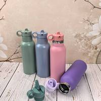 Bouteille d'eau personnalisée en aluminium pour enfants, sans BPA, réutilisable, avec poignée, anti-fuite, pour l'école et les activités de plein air, vente en gros
