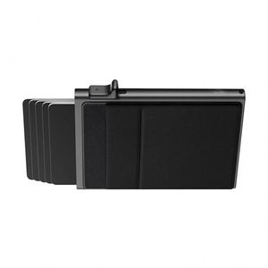 Nhà máy tùy chỉnh giá rẻ Giá bán buôn cổ điển nhôm + PU Da thẻ tín dụng Wallet Organizer với clip đóng cửa - Product Image 3