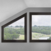 Fenêtre en verre trempé personnalisée de grande taille à isolation thermique Fenêtre fixe en profilé d'aluminium