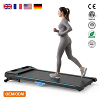 Layar LCD Treadmill Elektrik untuk Penggunaan di Rumah, Dapat Diletakkan di Bawah Meja, Dilengkapi Remote Kontrol Nirkabel