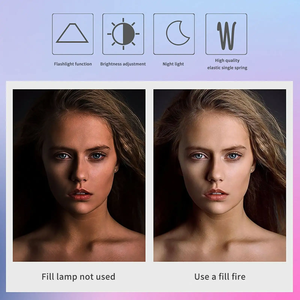 Lámpara de Relleno Recargable, Mini Aro de <span class=keywords><strong>Luz</strong></span> Portátil para Selfies, Aro de <span class=keywords><strong>Luz</strong></span> LED de Escritorio Mini Portátil para Teléfono - Product Image 5