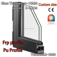 Perfil de Extrusión de Fibra de Vidrio FRP GRP Resistente a la Intemperie para Ventanas de PU, Proveedor OEM para Obras de Ingeniería Comercial