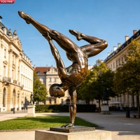 Sculpture de nageur en bronze YOUFINE, taille réelle, moulée à la main, statue d'athlète nageur pour décoration extérieure