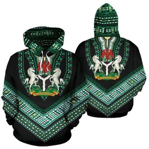 Nigeria <strong>Flag</strong> With Dashiki Vintage Printed <strong>Sublimation</strong> Hoodies Fashionable <strong>Custom</strong> Men's Hooded Sweatshirt Hoodie Sweater - Product Image 2