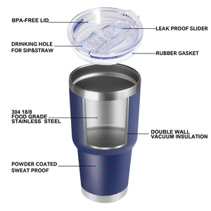Custom 20oz 30oz Portable Stainless Steel Insulated Tumblers Black Double Walled Thermal Travel Coffee Mugs - Product Image 2