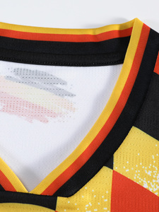 Jersey olahraga cepat kering pria, pakaian latihan olahraga baru pria, kaus kerah Crew lengan pendek, baju sepak bola nyaman, cepat kering, satu potong - Product Image 4