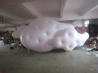 Ballon lumineux LED gonflable nuage blanc pour plafond, idéal pour décorations de fête extérieures et discothèques gonflables