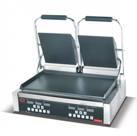 Großhandel Elektronischer Tischgrill, Kommerzieller Doppelplatten-Kontaktgrill, Haushalts-Panini-Grill aus Edelstahl, Einfache Reinigung, CE-zertifiziert