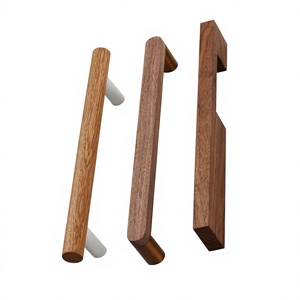 Juego de tiradores y pomos de madera para gabinetes, diseño redondo moderno, ligeros, hechos a mano, para montaje en puerta, duraderos, decoración para muebles de cocina de interior - Product Image 5