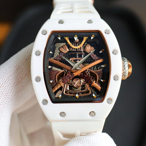 Best Selling High Quality Custom Luxury <b>Watch</b> White Ceramic <b>Watch</b> <b>Rubber</b> Strap Business Men's High-end Wristwatch - Product Image 1
