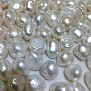 Perles d'eau douce à deux faces, 9-10 mm, perles lâches, baroques, forme irrégulière, pierre lisse, options de bricolage - Product Image 3