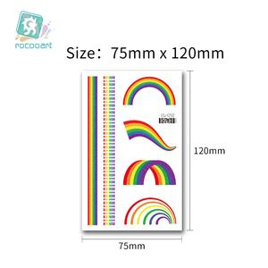 Tatuaggi Temporanei Glitterati <span class=keywords><strong>Arcobaleno</strong></span> per Bambini, Tatuaggi Pride, Farfalle, Cuori, <span class=keywords><strong>Arcobaleno</strong></span> per Feste Pride e Regali per Bambini - Product Image 3