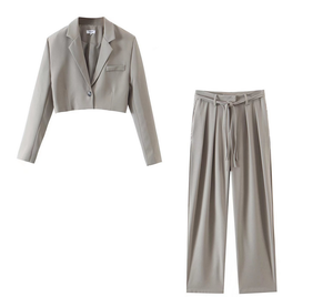 ملابس نسائية-Runwaylover, سترة نسائية لون صافي 362 معاطف وبنطلون سترة بدلة - Product Image 1