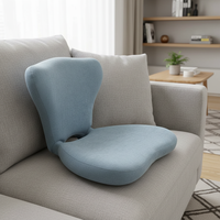Coussin de siège ergonomique en mousse à mémoire de forme avec dossier réglable, support lombaire pour chaise de sol, entraîneur de position assise, forme incurvée, amovible