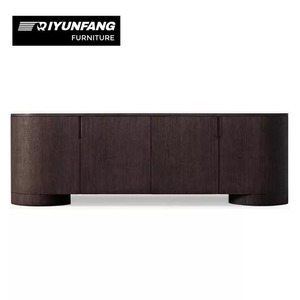 Villa living room solid wood <strong>sideboard</strong>; living room wall-mounted four-door <strong>storage</strong> <strong>sideboard</strong>; six-door <strong>storage</strong> TV cabinet - Product Image 4