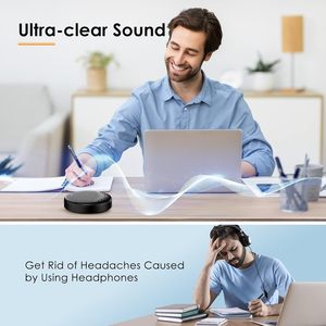 Haut-parleur et microphone de conférence EMEET <span class=keywords><strong>Luna</strong></span> 360 °   Haut-parleur USB avec réduction de bruit vocal et indicateur, fonction Daisy Chain pour plusieurs utilisateurs - Product Image 3