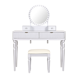 Modern Wooden Dresser with Mirror Factory Wholesale for Bedroom or Living Room for Hotel Use Feature Storage <b>Vanity</b> <b>Table</b> - Product Image 1