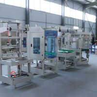 Machine semi-automatique pneumatique de scellage de manchons en film PE et de gainage sous tunnel rétractable pour sacs de boissons et de produits