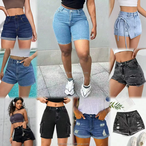 Shorts in <span class=keywords><strong>Denim</strong></span> a Vita Alta da <span class=keywords><strong>Donna</strong></span>, Taglie Forti, Moda Estiva a Basso Prezzo, <span class=keywords><strong>Abbigliamento</strong></span> Casual Trendy e Sexy, Vendita all'Ingrosso Mista - Product Image 3