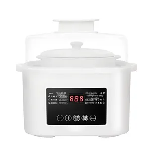 Olla Eléctrica para Guisos de 1-2L, Baño María de Cerámica, Multifuncional para Hacer Sopa, Olla Eléctrica para Nido de Pájaro, 300W - Product Image 1