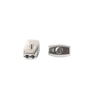2mm <span class=keywords><strong>3mm</strong></span> 4mm 5mm 6mm T316 <span class=keywords><strong>Serre</strong></span>-câble en acier inoxydable Fil Fil Câble Grip Câble Simplex Pince - Product Image 1