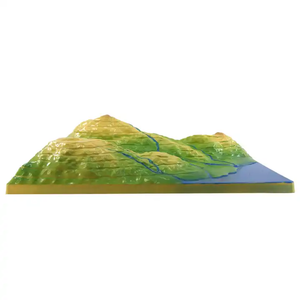 Equipo de enseñanza Sciedu mapa hipsográfico ayuda para la enseñanza geografía anatomía modelo instrumento geomorfológico - Product Image 2