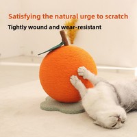 Oranje kattenbalvanger Kattenklimmer Krabplank voor katten Klein speeltje voor het trimmen van poten Kattenbal Oranje Nieuwe designstijl
