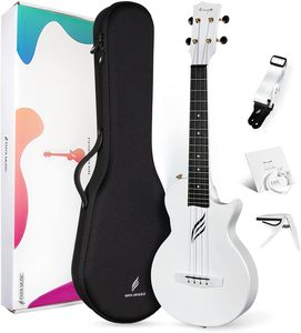 Enya Nova U Mini <span class=keywords><strong>Ukulele</strong></span> Soprano 21 in Fibra di Carbonio Leggero Impermeabile <span class=keywords><strong>Ukulele</strong></span> da Viaggio <span class=keywords><strong>per</strong></span> <span class=keywords><strong>Principianti</strong></span> - Product Image 4