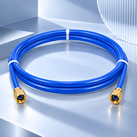 Tuyau d'alimentation en eau pour machine à glaçons PEX 1/4 pouce à compression H59-1 en laiton bleu foncé 4-20 pieds PI6-01